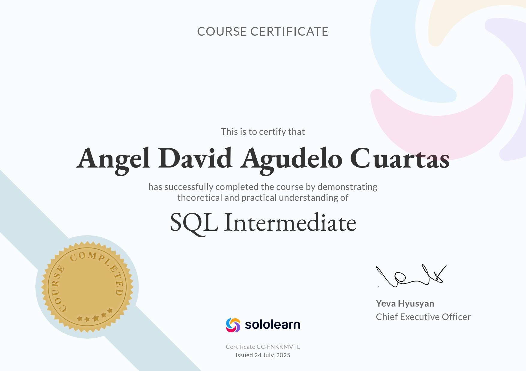 Certificado SQL